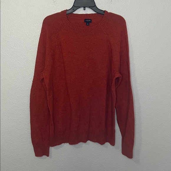 JCrew Factory Wool Blend Crewneck Sweater Orange Size Large - Picture 2 of 7